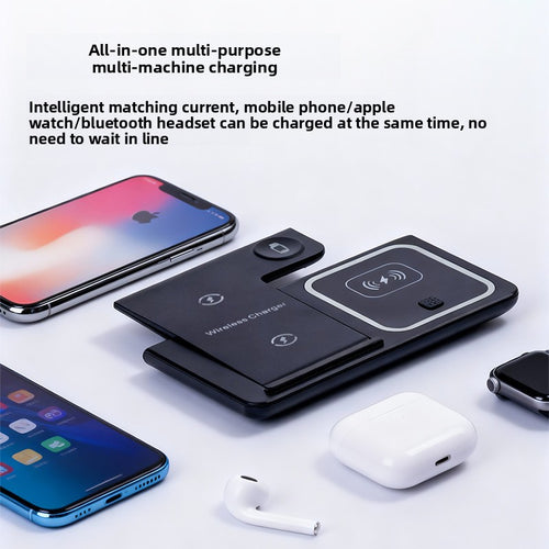 Foldable 3-in-1 Wireless Charging Station for Phone Watch Earbuds